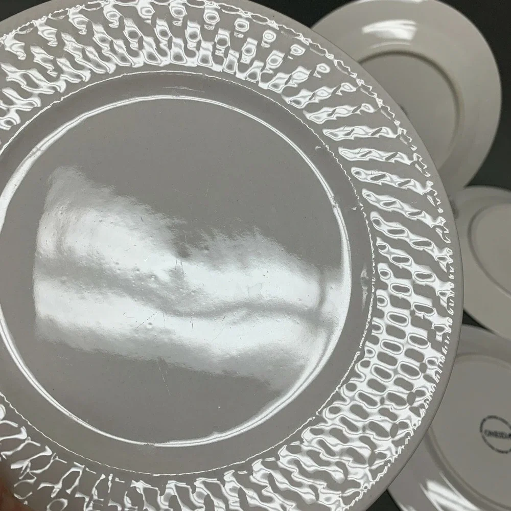 Oneida Westerly Basket Salad Plates Ivory Microwave Dishwasher Safe Lot‎ of 5